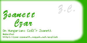 zsanett czar business card